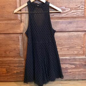 Woven black romper